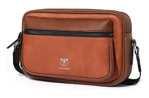 Bullcaptain - Morral De Cuero Pu Mate Djb-0105-pu-or Naranja