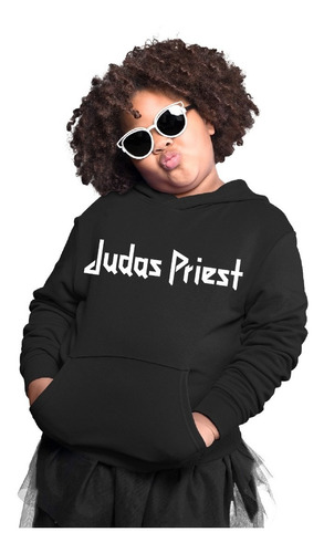 Sudadera Negra Infantil De Logo Judas Priest De Metaleros