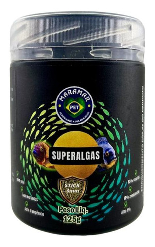 Ração Para Peixes Superalgas 125g Sticks 3mm Maramar