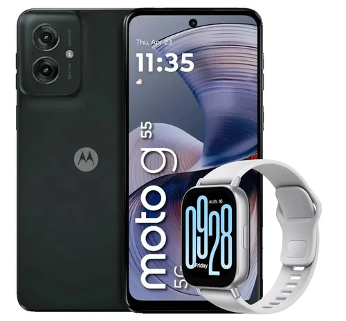 Celular Motorola Moto G55 5g 256gb/8gb Blk + Watch 5 Active