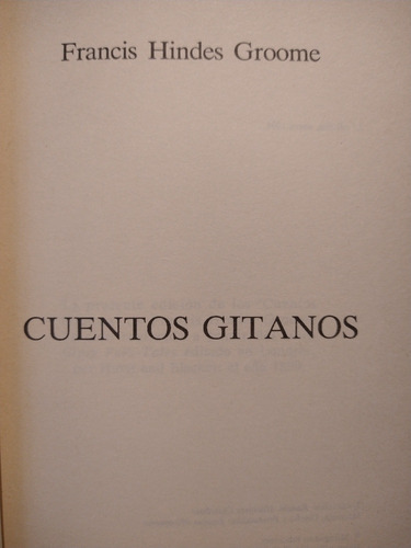 Cuentos Gitanos - F. Himdes Groome - Miraguano - B