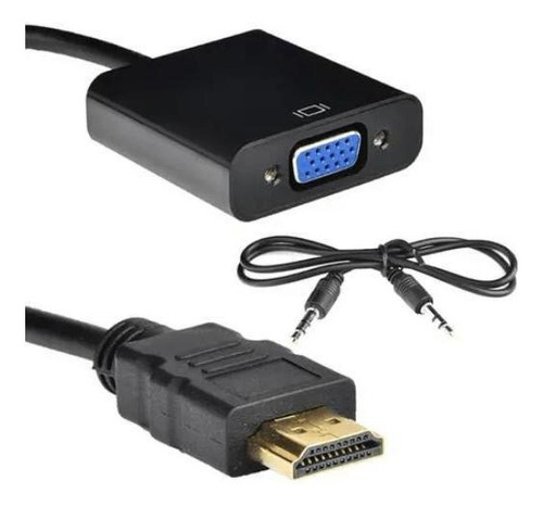 Cabo Conversor Hdmi X Vga Com Saída De Áudio Mxt