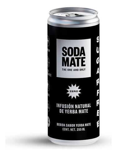 Soda Mate Sugar Free Lata 355ml 24 Pack Bebida Energética