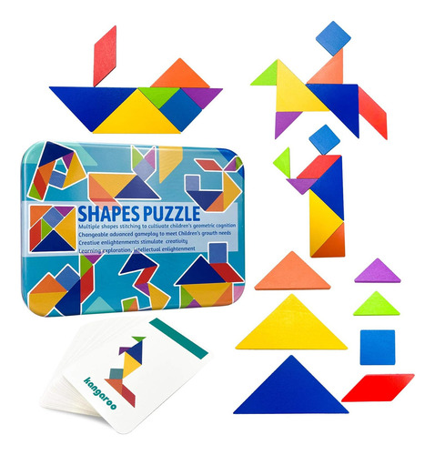.tangram De Madera Juego Material Didáctico Rompecabezas