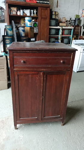 Antiguo Mueble Madera Biblioteca Aparador Vintage Sano