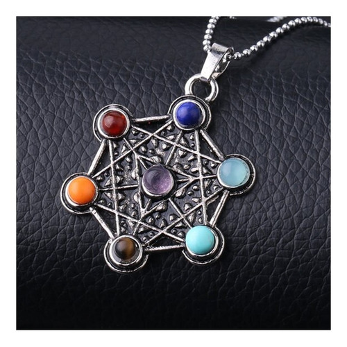 Collar Protector 7 Chakras Estrella Merkaba / Suerte