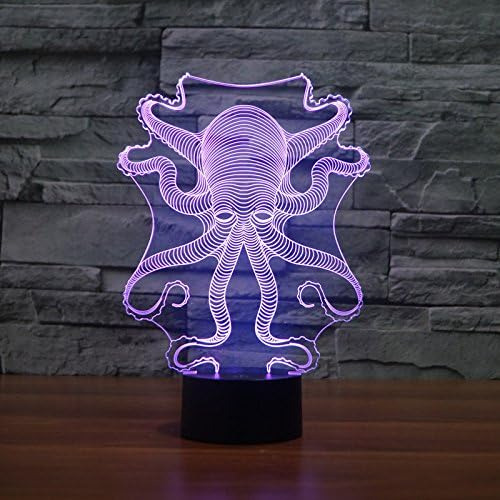 Superniudb Octopus Shape 3d Led Nightlight 7 Descripción De