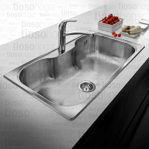 Imagen 3 de 10 de Pileta Bacha Luxor Si85 Pulida Satinada Cestillo Bajomesada