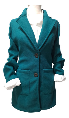 Blazer Saco Tapado Paño Elastizado Abrigo Talle Grande