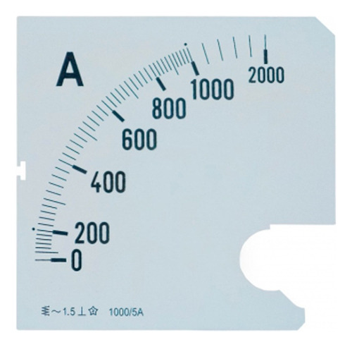 Escala Para Amperímetro Analógico 0 A 1000a 96x96mm