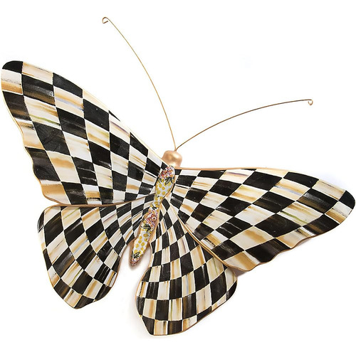 Mackenzie-childs Courtly Check Butterfly Wall Decoration, Ha