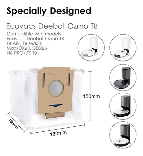 Cw Bolsa De Polvo Desechable For Robot Deebot T8 T8 T9 N8