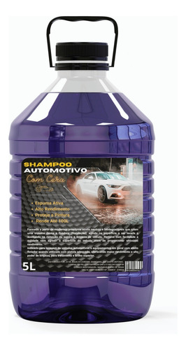 Produto Para Lavar Carro Moto Shampoo Com Cera Xampu Auto 5l