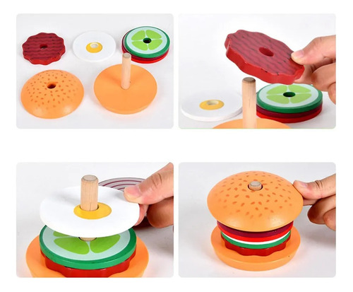 Juguetes De Simulación Para Apilar Hamburguesas