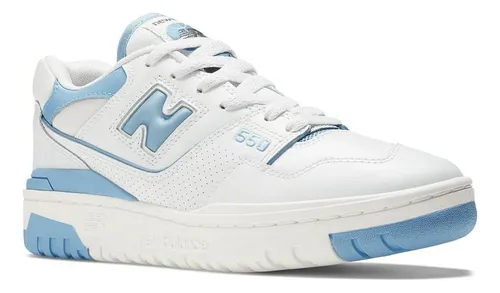 Tenis New Balance 550 Mujer-blanco/celeste