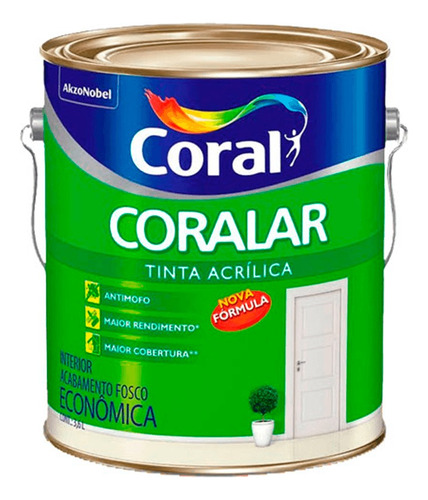 Coralar Acrílico Gelo Fosco 3,6l