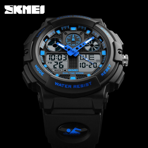 Imagen 5 de 10 de Reloj Skmei 1270 S Shock - Sumergible - Deportivo - Dual