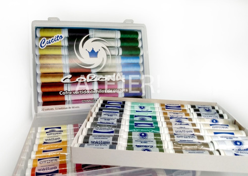 Imagen 8 de 10 de Hilos De Costura 100 % Poliester Corona X 72 Bobinas Surtida