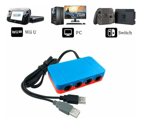 Adaptador De Controles Para Switch, Wii U, Pc Gamecube