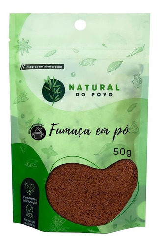 Tempero Fumaça Em Pó 50g - Aroma Natural E Carvão