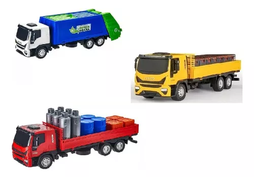 Kit 2 Caminhões De Brinquedo Iveco Tector - Caminhão De Engradados