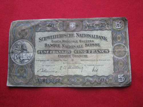 Suiza 5 Francos 1951