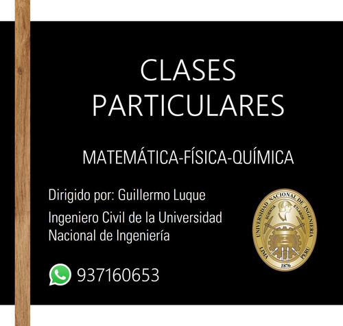 Clases Particulares (matemática, Física, Química)