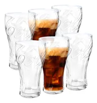 Comprar Set X 6 Vasos Vidrio Coca Cola 350 Cc Transparente Pasabahce