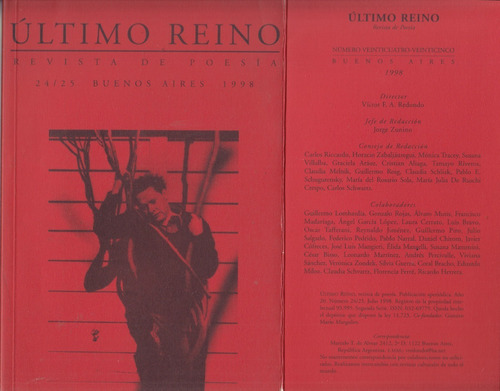 Revista De Poesia Ultimo Reino Nº 24 / 25 Argentina 1998 