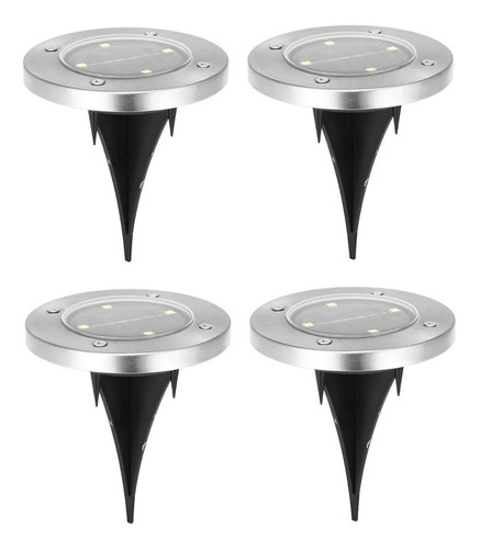 Imagen 3 de 8 de Pack De 4 Estacas Solares Led De Jardín / Hb Importaciones