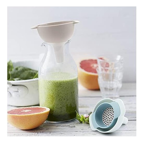 Conjunto De Embudo De Cocina Nzknp 4 En 1 Sin Bpa, 3 Colador