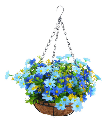 Cesta Colgante De Flores De Margaritas Artificiales, Planta