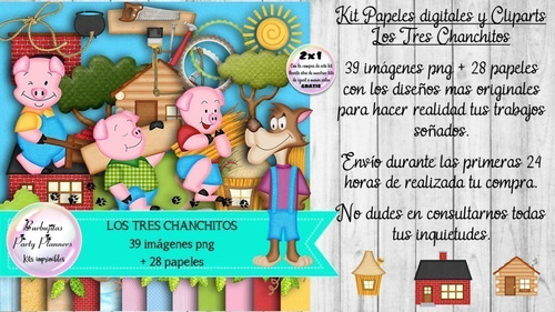 Papeles Fondos Y Cliparts Imagenes Png Los Tres Chanchitos