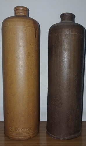 Antiguas Botellas De Ginebra Peters Ceramica (Usado)
