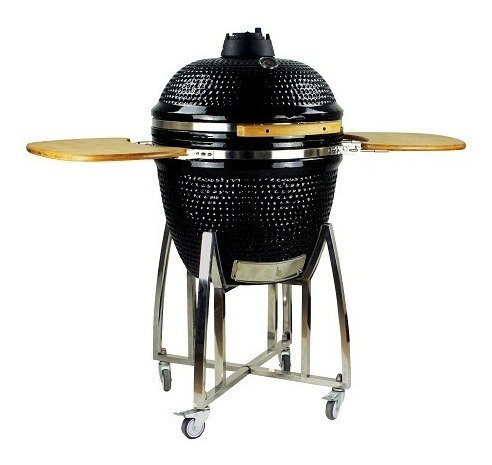 Imagem 3 de 7 de Churrasqueira Kamado Big Bob Egg Cerâmica Carvão Deluxe 23,5