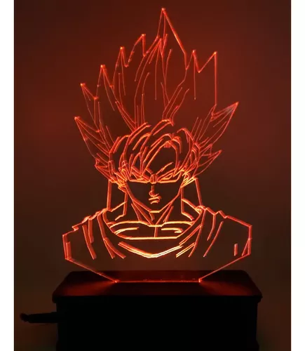 Broly, Dragon Ball z, desenho, decoração, Luminária Led 3d,16 Cores +  controle no Shoptime