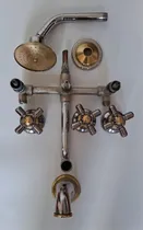 Comprar Grifería Fv Gran Gala Cromo Oro 103\u002F42 Ducha\u002Fbañera Y Cuadro Cromo Y Bronce Cromado Y Bronce