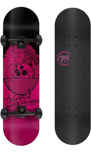 Skate Profissional X-pro Traxart - Dw-234 Rodas Preta Rolamentos Dourado