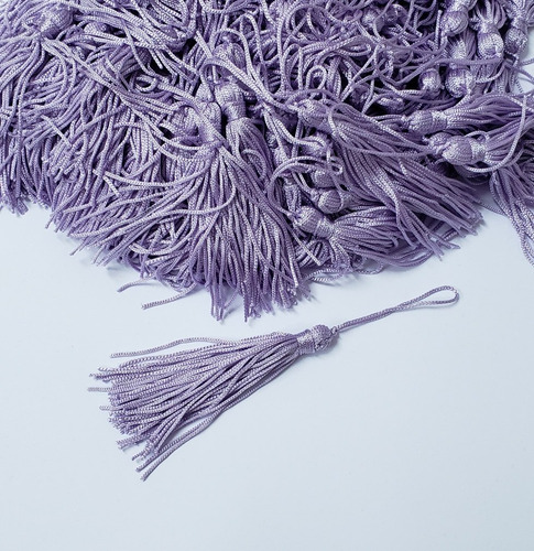 Tassel - Pingente Seda - Franja Lilas 8cm-50peça