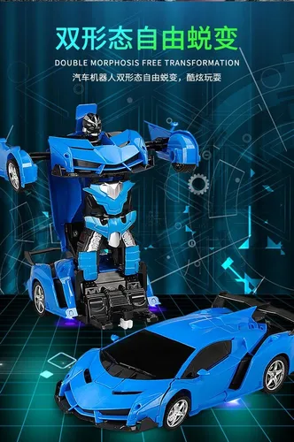 . Rc Coche De Un Botón Se Transforma En Robot For Niños