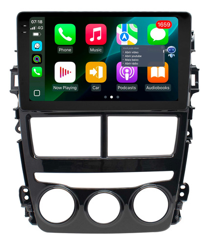 Multimidia Toyota Yaris Octacore Android 14 4gb 9p Voz 4g