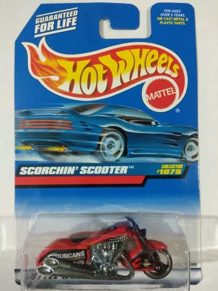 Hot Wheels Scorchin Scooter Moto Collector 1075 Roja Mu5