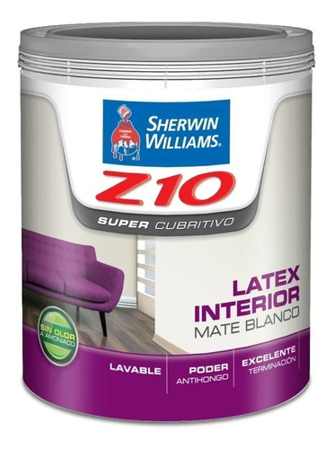 Z10 Pintura Latex Interior Mate X 1 Lt Sherwin Pintu Frias