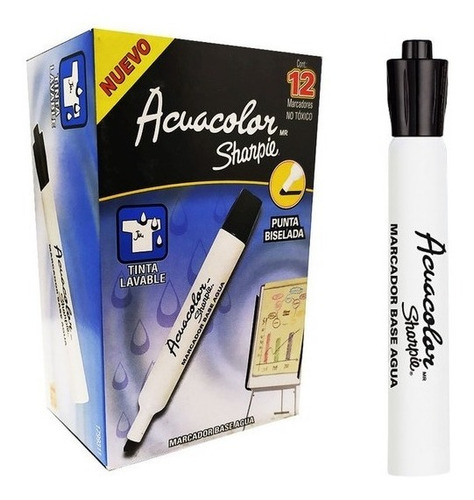 10 Cajas 12 Pzas Cu Plumones / Marcadores Acuacolor Sharpie 