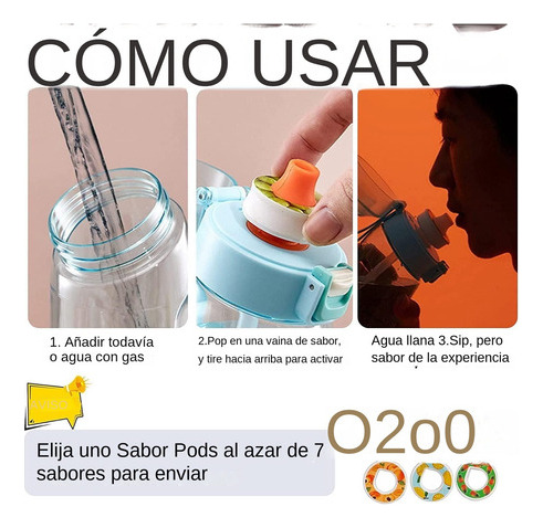 Botella Air Up Botella De Agua Con 7 Cápsulas De Sabores