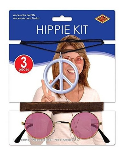 Accesorio Disfrace - Hippie Kit (incluye: Lentes, Diadema Y 