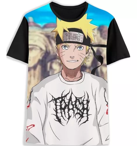 Camisa Camiseta 3d Full Naruto Uzumaki Desenho Animado
