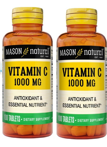 Vitamina C 1000mg Americana Pura Promo 2 Frascos