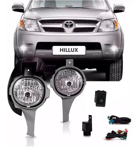 Kit Faro Auxiliares Para Toyota Hilux 2005 2006 2007 2008