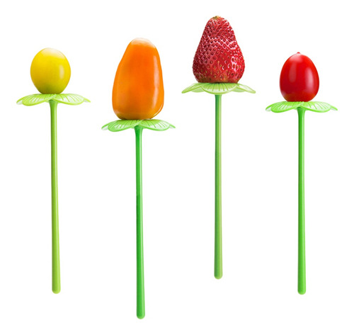 Juego De Palillos De Frutas Con Forma De Flor De Dibujos Ani